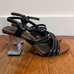 Zara Black Strappy High Heels